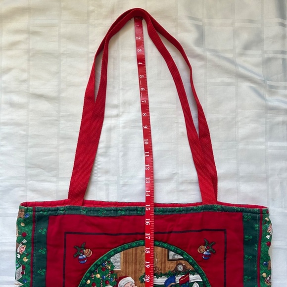 Santa Claus Handmade Christmas Tote Bag - Picture 6 of 11
